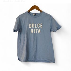 Sezane Dolce Vita Blue T-Shirt